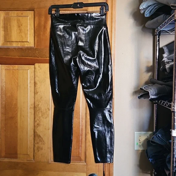 NWOT Spanx Faux Leather High-Rise Skinny Black Pants - Picture 7 of 11